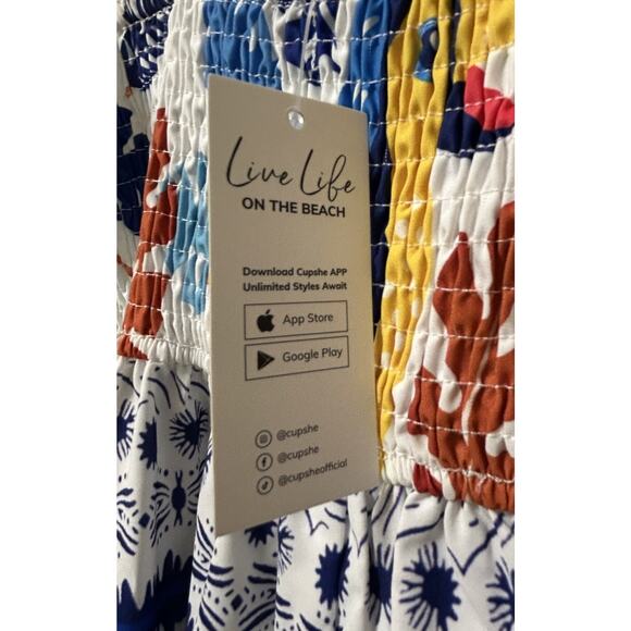 NWT Cupshe Women's Off The Map Tropical Floral Toucan Maxi Dress - Size Small - Picture 7 of 11